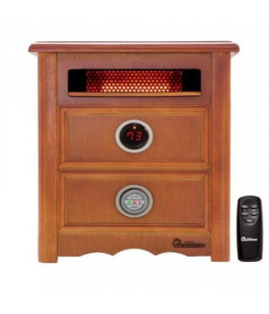 Dr Infrared Heater Dr999, 1500W, Advanced Dual Heating System With Nightstand Design, Furniture-Grade Cabinet, Remote Control
