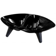 Melamine Couture Sculpture Double Food And Water Dog Bowl