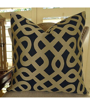 Plutus Graphic Maze Handmade Throw Pillow, (12