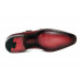 Paul Parkman Men's Double Monkstrap Shoes Black & Bordeaux, PP3851-42