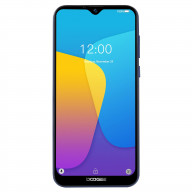 DOOGEE X90 Cellphone 6.1inch 19:9 Waterdrop LTPS Screen Smartphone Quad Core CPU 1GB RAM+16GB ROM 3400mAh Battery Dual SIM Cards 8MP+5MP Camera Android 8.1 OS Blue_Russian version