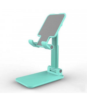 Foldable Phone Stand Metal Cellphone Holder Adjustable Desk Bracket Smartphone Mount Universal for iOS/Android Moble Phone Green