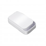 Plastic Mobile Phone Mask Watch Disinfection Box Rectangular Shaped Compact Size Portable white