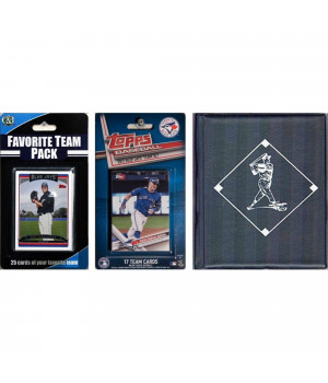 MLB Toronto Blue Jays Licensed 2017 Topps Team Set and Favorite Player Trading Cards Plus Storage Album