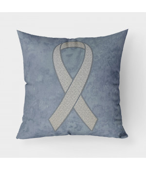 Caroline's Treasures AN1210PW1414 Clear Ribbon For Lung Cancer Awareness Decorative Pillow, 14