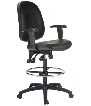 Extra Tall Ergonomic Leather Drafting Chair