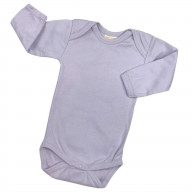 Organic Cotton Long Sleeve Bodysuits/Onesies - Soft Lavender 12-18m