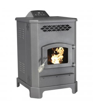 2200 Sq.Ft. King Mini Pellet Stove with 20 lb Hopper and Remote