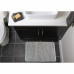 DII Solid Gray Microfiber Bath Mat