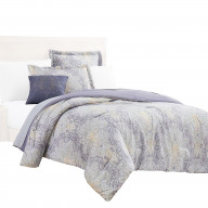 Chania 8 Piece Queen Bed Set with Paisley Print The Urban Port, Purple and White
