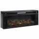 43 Inches Electric Fireplace Insert with Log Set Look, Black