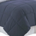 Veria Microfiber Queen Comforter with Stitched Block Pattern The Urban Port, Blue