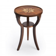 Butler Specialty Company, Dalton Round  15.75"W Accent Table, Brown