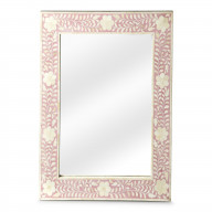 Butler Specialty Company, Vivienne Pink Bone Inlay Wall Mirrored, Pink