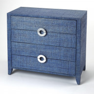 Butler Specialty Company, Amelle 4-Drawer Raffia Accent Chest, Blue