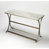 Butler Specialty Company, Pamina Marble Console Table, Gold