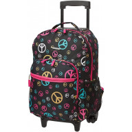 17 Inch ROLLING BACKPACK - PEACE