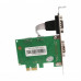 PCIe 2x Port Serial DB9 Card, WCH CH382 Chipset, with Low Profile Bracket