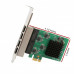 PCI-Express 2.0, x4, 4-Port Gigabit Ethernet RJ45 Card, Realtek+ASMedia Chipsets