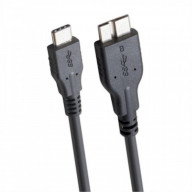 USB 3.1 Cable, 1-Meter, Type-C Male to USB 3.0 Micro-B Male, Data Sync and Charge, Black Color