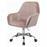 Ergode Office Chair Peach Velvet & Chrome