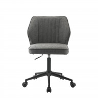 Ergode Office Chair Vintage Gray PU & Black Finish