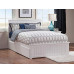 Nantucket Queen Platform Bed with Matching Foot Board with 2 Urban Bed Drawers in White