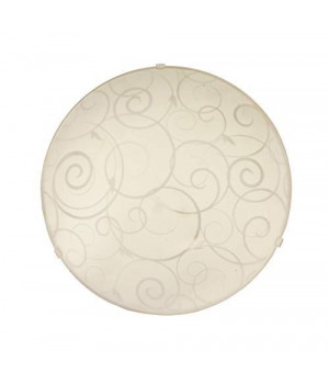 Simple Designs Round Flushmount Ceiling Light with Scroll Swirl Design