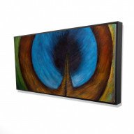 Peacock Feather Center - Framed Print on canvas by Begin Edition