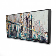 ABSTRACT AND TEXTURIZED BRIDGE - Framed Print on canvas by Begin Edition