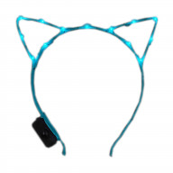 Aqua LED Kitty Cat Ear Headband