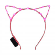 Pink LED Kitty Cat Ear Headband
