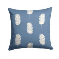 Blue White Palm Fabric Decorative Pillow AZD1020PW1414
