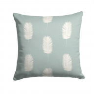 Sage White Palm Fabric Decorative Pillow AZD1022PW1414