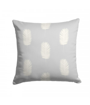 Grey White Palm Fabric Decorative Pillow AZD1023PW1414