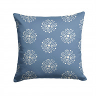 Blue White Medallion Fabric Decorative Pillow AZD1028PW1414
