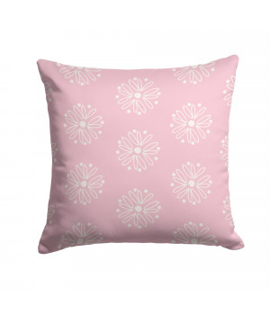 Pink White Medallion Fabric Decorative Pillow AZD1029PW1414