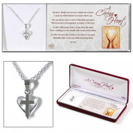A Caring Heart Cross Necklace