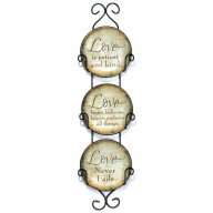 Love Never Fails Plates And Wall Rack