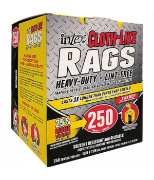 WIPING RAGS 10X11"" 250PK (Pack of 1)