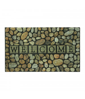 WELCOME CR MAT PEBL18X30 (Pack of 1)