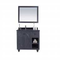 Odyssey - 36 - Maple Grey Cabinet + Black Wood Marble Countertop