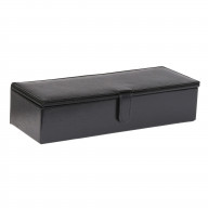 Mele & Co. Textured Black 10 x 3 x 2 Vegan leather Jewelry Case Box, Ainsley