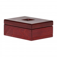 Mele & Co. Cherry Red Grain Finish 5 x 3.75 x 2 Composite Wood Jewelry Box, Liz