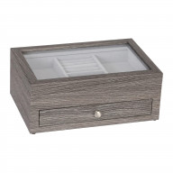 Mele & Co. Dove Wood Grain 13 x 9 x 6 Composite Wood Jewelry Box, Ardene