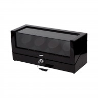 Mele & Co. High Gloss Black 17 x 7.25 x 8 Composite Wood Watch Winder Box, Langdon