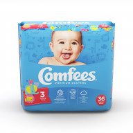 CMF-3 - Comfees Baby Diapers, Size 3, 36 count (x4)
