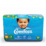 CMF-7 - Comfees Baby Diapers, Size 7, 20 count (x4)