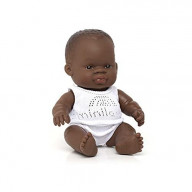 New born Baby Doll African Girl (21cm 8 1/4)