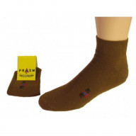PRASM (Premium Egyptian Cotton) MENS Anklet Socks - 3 PACK-Brown